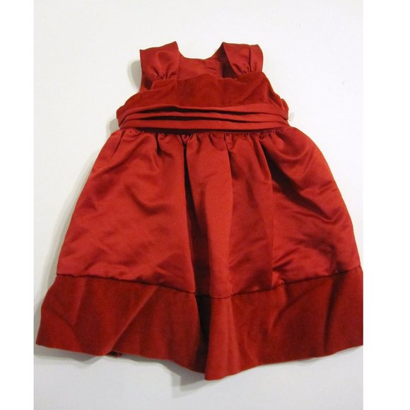 Carter's Girl Size 9 Month Red Velour Dress - Picture 1 of 2